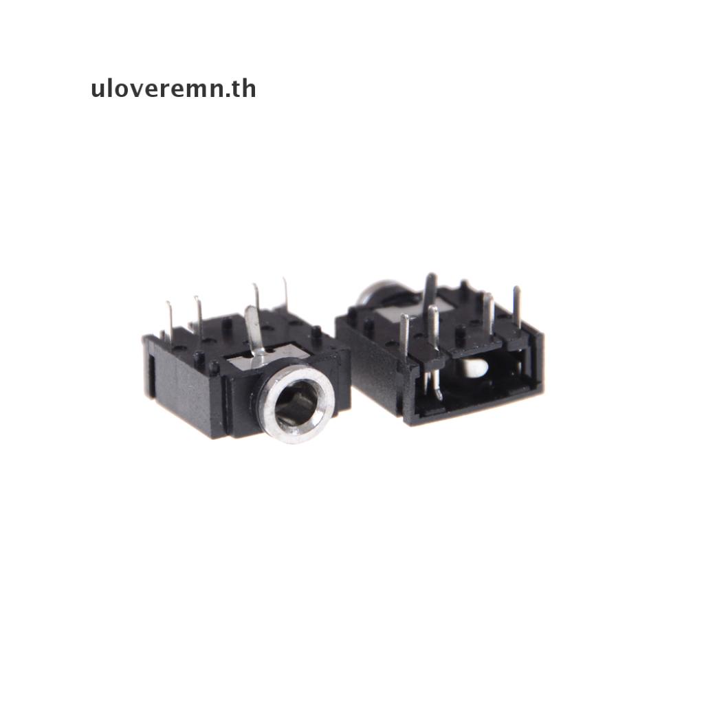 (ใหม่) ซ็อกเก็ตแจ็คเสียงสเตอริโอ PCB ตัวเมีย 3.5 มม. 5 Pins 10 ชิ้น