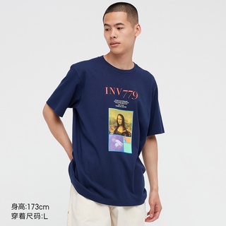 Uniqlo เสื้อยืดแขนสั้น พิมพ์ลายพิพิธภัณฑ์ Louvre สําหรับผู้ชาย และผู้หญิง (UT) 445830