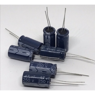 CAPACITOR 47UF 250V  ไซร์ 13*28MM แพ็ค10ตัว