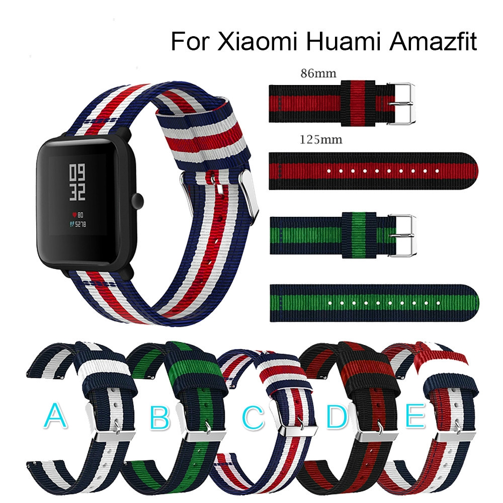 สายนาฬิกาข้อมือไนล่อน 20 มม. สำหรับ Xiaomi Huami AMAZFIT bip Youth Watch