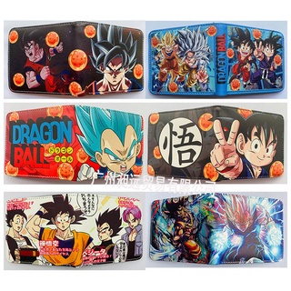 กระเป๋าสตางค์ หนัง PU ลายการ์ตูน Dragon Ball Goku Saiyan Youth แบบเรียบง่าย สําหรับผู้ชาย