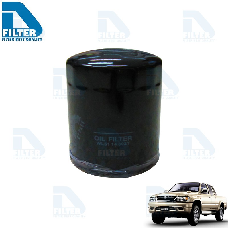 กรองน้ำมันเครื่อง Toyota โตโยต้า Hilux Tiger ไทเกอร์ (เครื่อง 1KZ,3L,5L) By D Filter (ไส้กรองน้ำมันเ