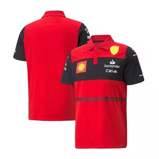 เสื้อโปโล พิมพ์ลาย Ferrari Formula One F1 3 มิติ ระบายอากาศ ขนาดใหญ่ สําหรับแข่งรถจักรยานยนต์