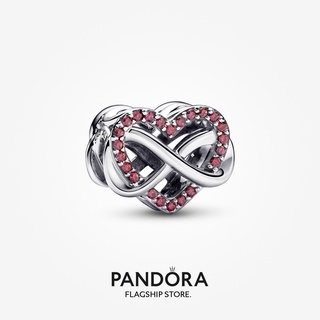 Pandora เครื่องรางหัวใจสีแดง ของขวัญวันหยุด สําหรับครอบครัว p804