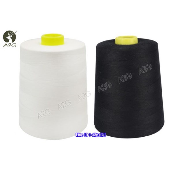 [หลอดใหญ่] ด้ายเย็บผ้า เบอร์ 402, 40/2 ยาว 7,315 เมตร คุณภาพสูง เหนียว ไม่ขาดง่าย