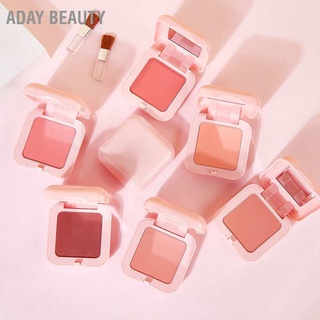 Aday Beauty มินิเมคอัพบลัชแป้งเดี่ยวสี Matte น่ารักติดทนนาน Smooth Stay Portable for Girls