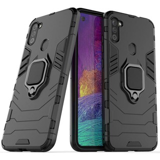 เคส Samsung Galaxy A11 ฮาร์ดเคสกันกระแทกเคสโทรศัพท์ Hybrid Armor Shockproof Ring Case Samsung A11 GalaxyA11 Cover Stand