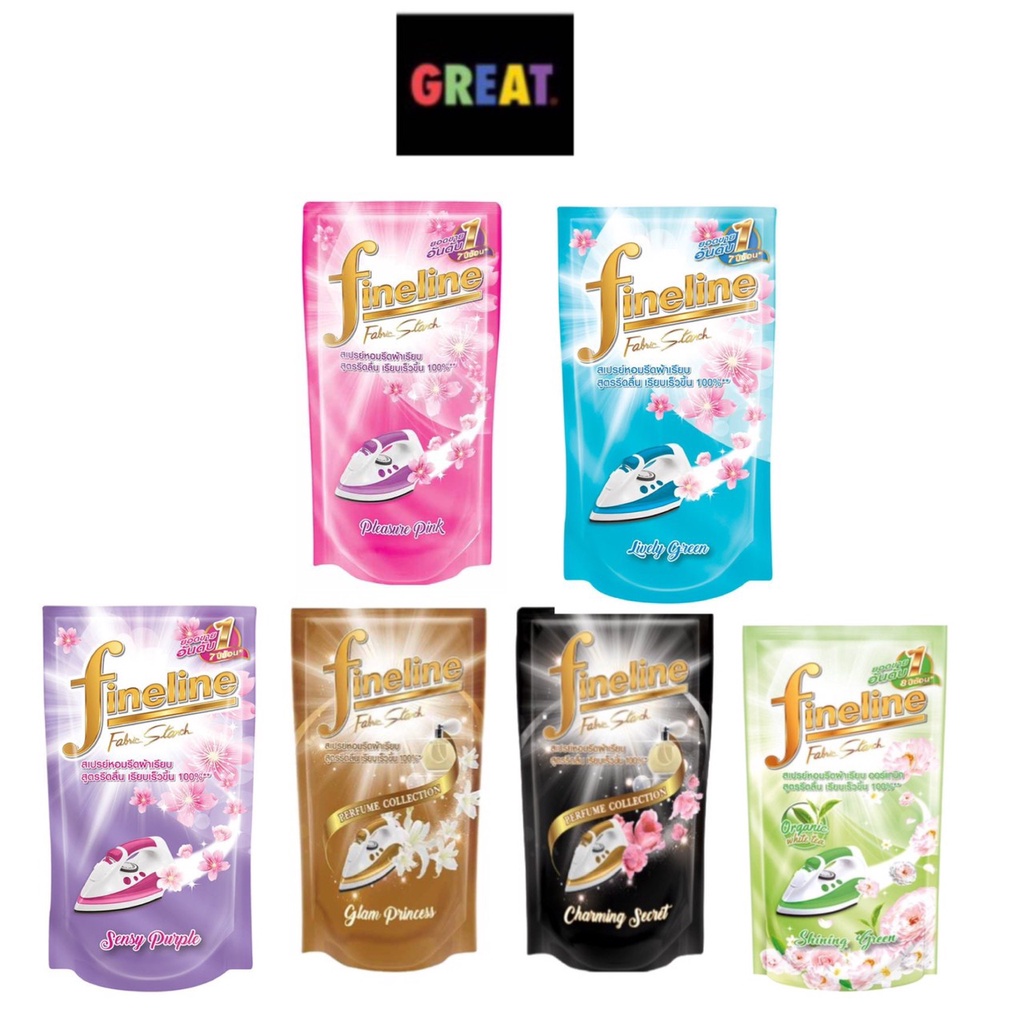 Fineline Fabric ไฟน์ไลน์ น้ำยา รีดผ้าเรียบ แบบถุงเติม 450-500 มล.
น้ำยารีดผ้า