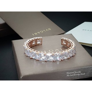 Diamond Bangle กำไลข้อมือเพชรงานเพชร CZ แท้ เพชร princess cut คัดเกรด งานเกรดไฮเอนค่ะ เพชร CZ สวยวิ้งเหมือนเพชรแท้