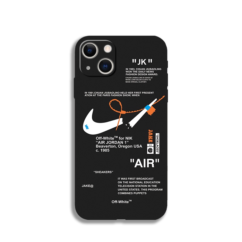 Fashion AJ Nike Case For iPhone 14 15 Pro Max 6s 7 8 Plus X Xr Xs 12 13 Mini 14 15 Pro Max se2 Casing 11 Pro MAX Soft Black Cover