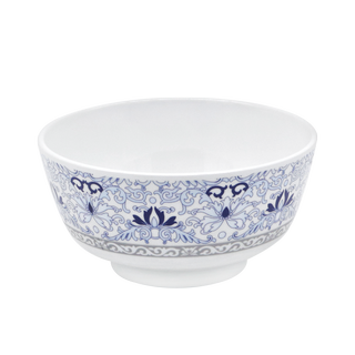 🔥ยอดนิยม!! ชามเมลามีนทรงกลม บลูพอร์ต VANDA รุ่น B61070 ขนาด 7 นิ้ว สีน้ำเงิน - ขาว Bowls &amp; Plates