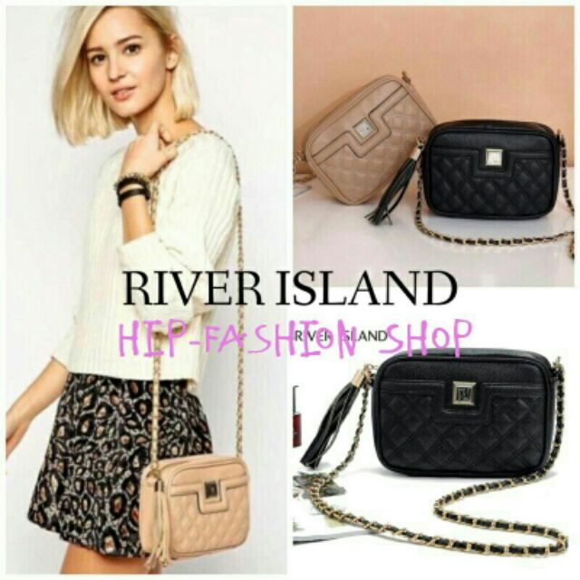 Free ems รุ่นขายดี! กระเป๋าสะพายแบรนด์ดัง "RIVER ISLAND" จาก UK รุ่นใหม่ล่าสุด หนังลายตารางสวย