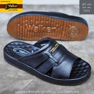 Walker รองเท้าแตะหนังแท้ พื้นนุ่ม ใส่ทน รุ่น M1338 สีดำ ไซส์ 40-46(46)