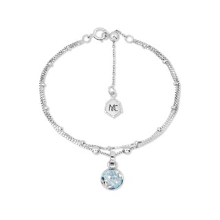 Mizuchol กำไลพลอยประจำวันเกิด (พุธ) LUCKY ME BRACELET BLUE TOPAZ