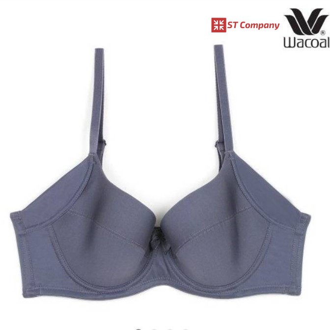 เสื้อใน Wacoal Basic Bra รุ่น WB9920 สีเทาเข้ม 4/5 cup เสริมโครง เสริมฟองบาง ช่วยเก็บกระชับทรง เก็บเ