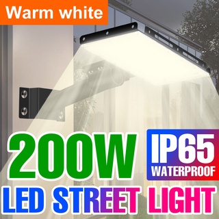 โคมไฟถนน LED 200W 220V ไฟ LED สปอตไลท์สปอตไลท์กลางแจ้ง โคมไฟถนนพลังงานสูง 100W IP65 ไฟสวนสำหรับกลางแจ้ง