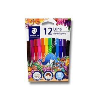 ปากกาสีเมจิก STAEDTLER 372 LWP12 ลูน่า 12 สี