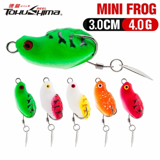 เหยื่อตกปลา รูปกบ แบบนิ่ม ขนาดเล็ก 3 ซม. 4 กรัม พร้อมตะขอคู่…