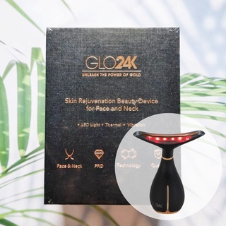 (GLO24K®) Skin Rejuvenation Beauty Device for Face and Neck เครื่องนวดหน้า สำหรับใบหน้าและลำคอ แบบชาร์จไฟ