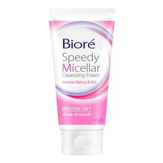 บิโอเร สปีดี้ ไมเซลล่า คลีนซิ่ง โฟม มอยส์เจอร์ ซอฟท์ 90ก Biore Speedy Micellar Cleansing Foam - Moisture Soft 90g