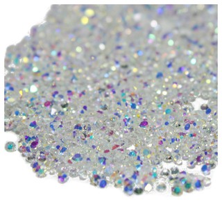 1440Pcs Micro Diamond DIY Nails Rhinestones Crystal Flat, AB Colors