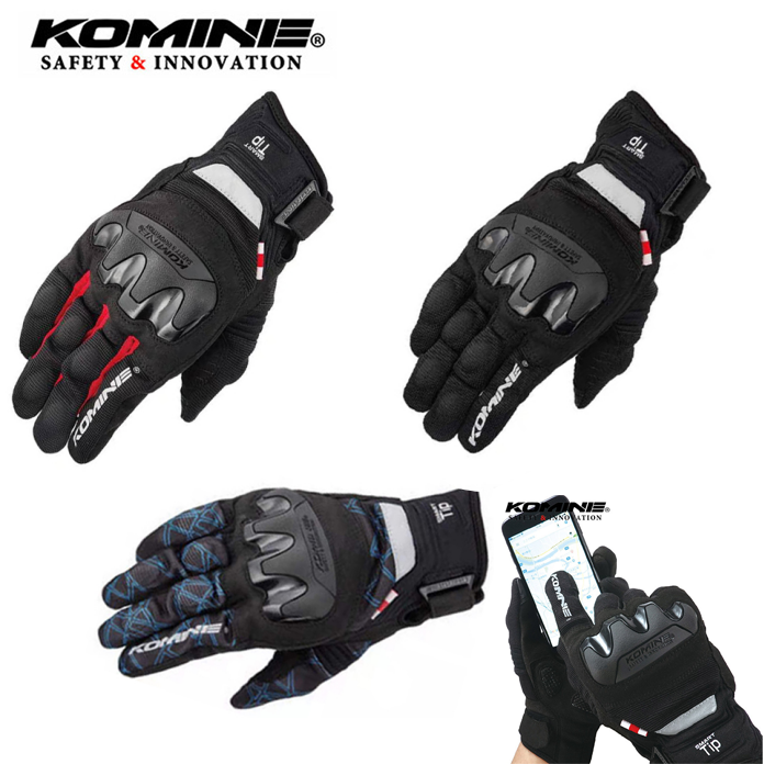 2020 Komine Komine GK220 ถุงมือรถจักรยานยนต์ตาราง 3D Komine GK-220