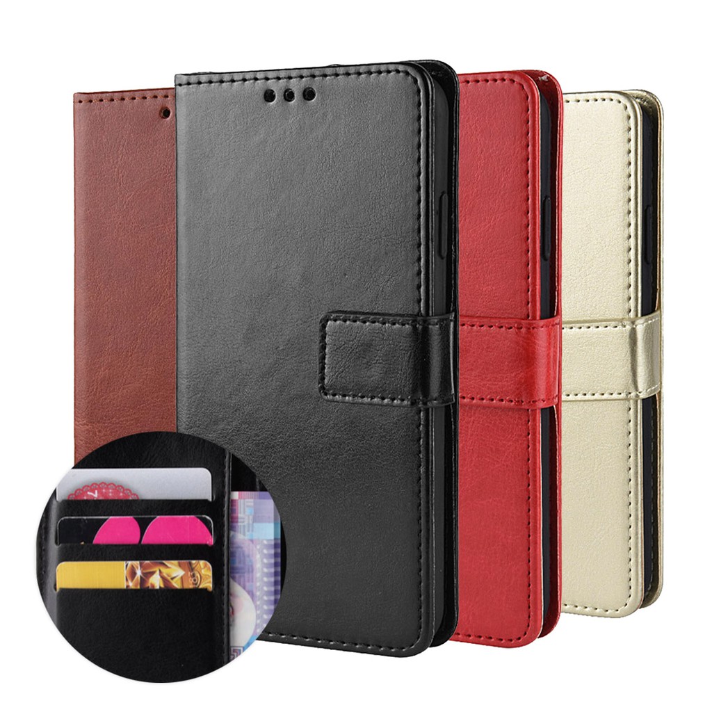 เคส Case for OPPO F11 Pro A12 A7 AX7 A5s AX5s A3s AX5 A5 2018 A9 2020 Reno 4 7 6 5 Z 5Z 6Z 7Z 8Z 8 T 8T 11 F 11F 10 Pro+ Plus 5G เคสฝาพับ เคสเปิดปิด โทรศัพท์หนัง TPU นิ่ม ฝาพับ พร้อมช่องใส่บัตร และขาตั้ง สําหรับ Flip Cover Leather Wallet ฝาพับหนัง