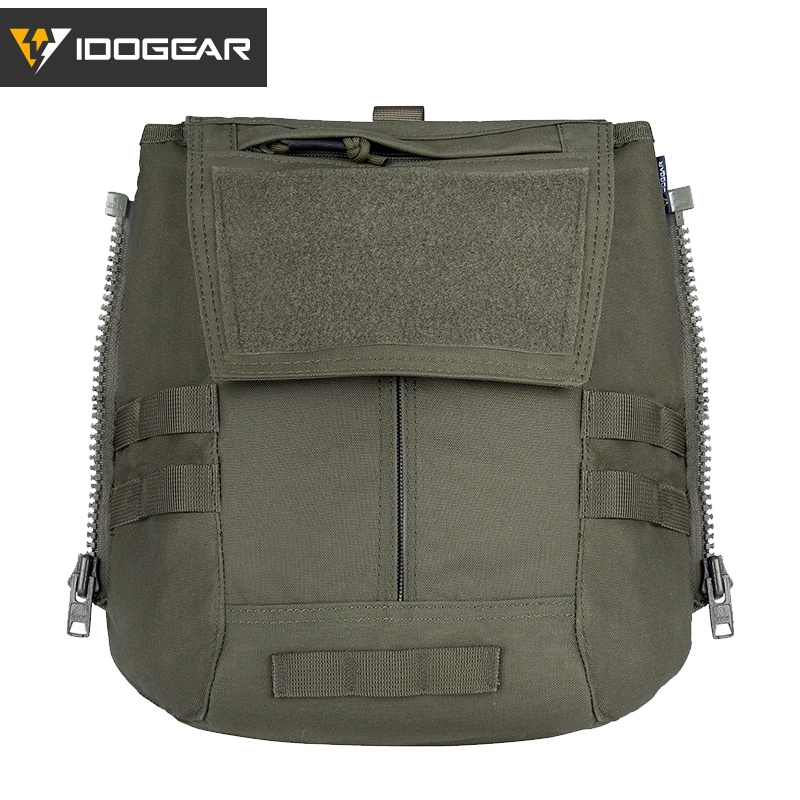 Idogear กระเป๋ายุทธวิธีมีซิปบนแผง สําหรับ CPC AVS JPC2.0 Vest Military Multi-function Tool Pouch Ranger Green Panel Pouch 3531