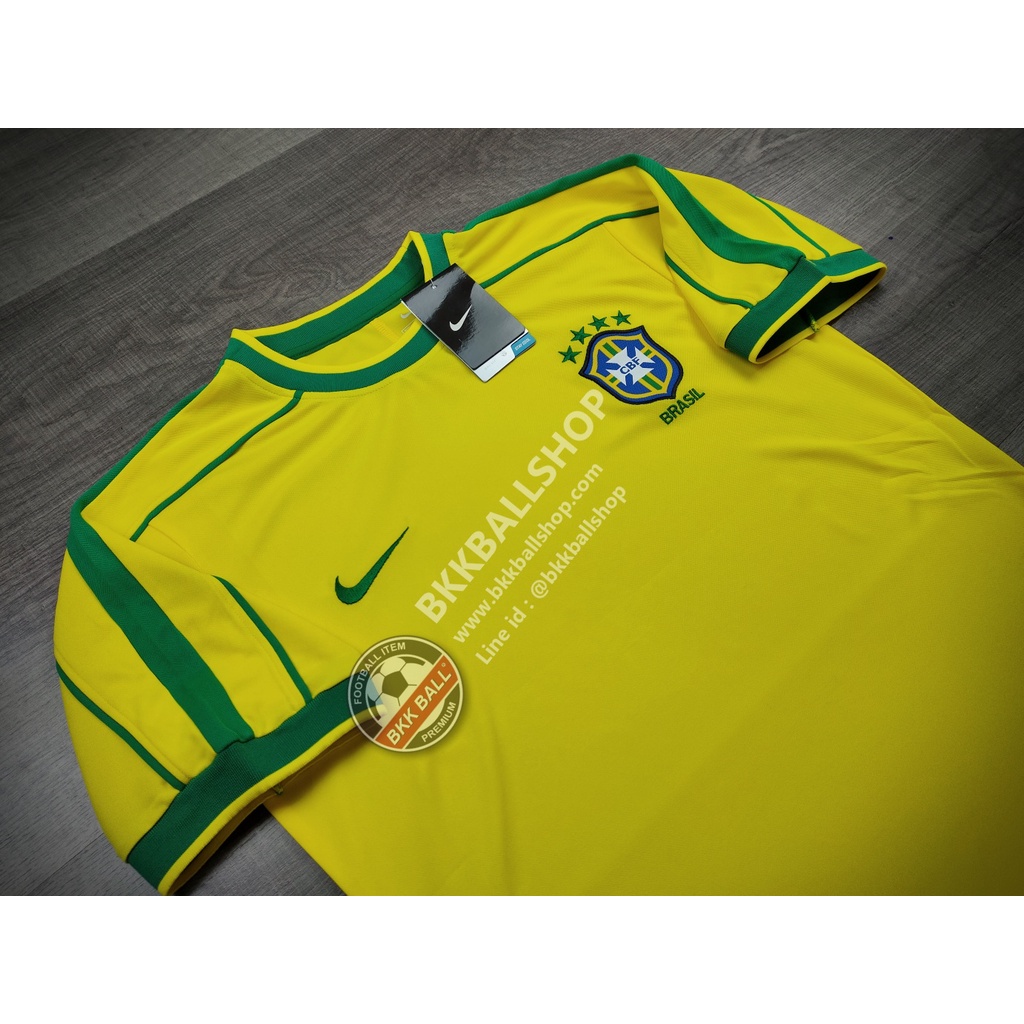 [Retro] - เสื้อฟุตบอล ย้อนยุค Brazil Home บราซิล เหย้า ชุดบอลโลกปี 1998