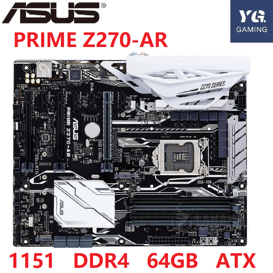 PRIME Z270-AR ใช้เดสก์ท็อป Intel z170 Z270 Z270M DDR4 64GB เมนบอร์ด LGA 1151 ใช้เมนบอร์ด