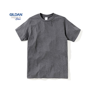 เสื้อยืดสีขาวGildan Premium Cotton Adult T-Shirt Dark Heather