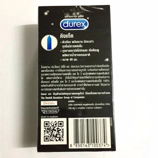 Durex Kingtex Condom ถุงยางอนามัยดูเร็กซ์ คิงเท็ค ผิวเรียบ ขายดี ขนาด 49 มม. +แยกจำหน่ายตามรุ่นที่เลือก+