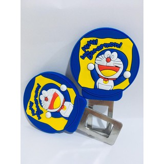 หัวเสียบเข็มขัดนิรภัยเพื่อตัดเสียงเตือน แบบยาง DORAEMON ฟ้า