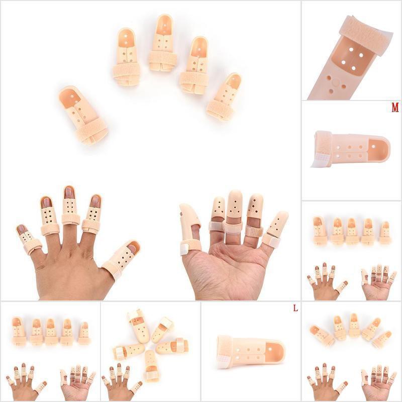 ☄sp☀ 5pcs Finger Splint Brace Plastic Finger Support Protector ...