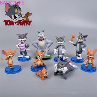 Back2life โมเดลฟิกเกอร์ PVC รูป Tom &amp; Jerry ของขวัญ สําหรับตกแต่งเค้ก