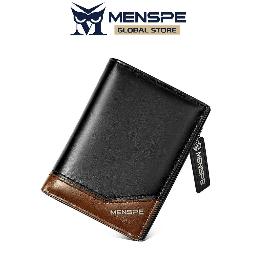 MENSPE กระเป๋าสตางค์ผู้ชาย แต่งซิป ป้องกันขโมย เหมาะกับใส่บัตรเครดิต