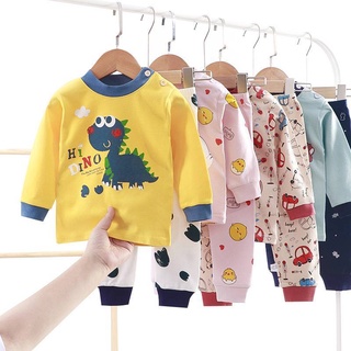 รุ่น F0026 พร้อมส่ง ชุดนอนเด็ก ชุดนอนเด็กเล็ก แขนยาว ขายาว อายุ 6 เดือน - 3ปี children toddler pajamas 6m - 3years