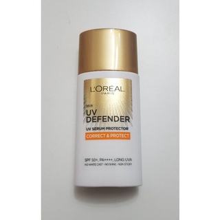 ครีมกันแดด ลอรีอัล 50ml  LOREAL PARIS NEW UV DEFENDER SPF50+/PA++++LONG UVA เซรั่มกันแดด