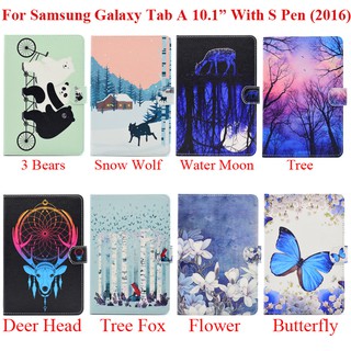 กรณีป้องกัน Samsung Galaxy tab A 10.1 With S Pen P580 SM-P585 Case น่ารัก อ่อน กระสอบ เปลือก กระเป๋าสตางค์