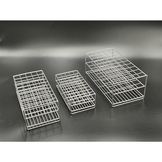 ที่วางหลอดทดลองสแตนเลส Test Tube Rack 50 ช่อง ***สงสัยสอบถามเพิ่มเติมติดต่อแชทร้านได้เลยค่ะ***