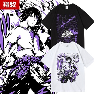 【hot tshirts】อะนิเมะ Naruto Unhechebra บันทึกเสื้อผ้าอุปกรณ์ต่อพ่วงผ้าฝ้ายแท้รอบคอแขนสั้นเสื้อยืดผู้ชายและผู้หญิง