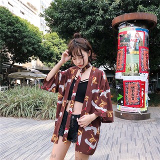 เสื้อคลุมกิโมโน KIMONO + มาเพิ่มสายผ้า