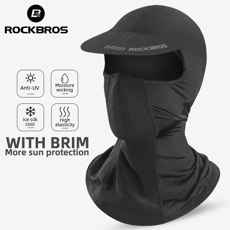 【TH Delivery】ROCKBROS ผ้าพันคอ พร้อมปีก ผ้าน้ําแข็ง ดูดซับเหงื่อ ขี่จักรยาน ฤดูร้อน ผ้าพันคอคอ จักรยาน ป้องกันแสงแดด กีฬา หน้ากากใบหน้า
