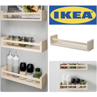 ถูก! ชั้นวางไม้จริง ไม้สนแอสเพน วางขวดเครื่องเทศ IKEA ของแท้💯% รุ่น BEKVÄM พร้อมส่ง🔥🔥