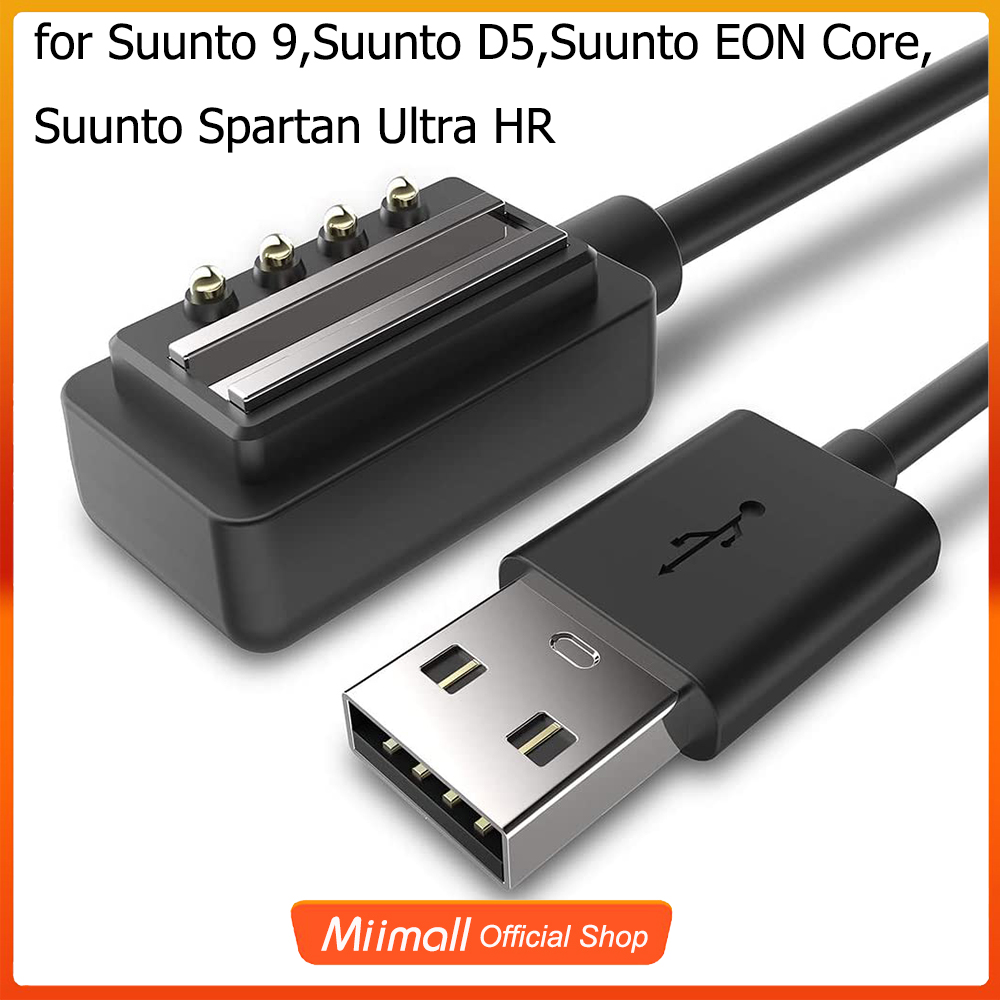 สายชาร์จสำหรับ Suunto Spartan Ultra HR/Spartan Sport Wrist HR/Suunto 9/Suunto D5/Suunto EON Core สายชาร์จ USB คลิปแท่นวาง 100 ซม. - อุปกรณ์นาฬิกา GPS