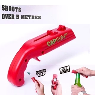 ที่เปิดขวดทรงปืน CAP GUN ยิงฝาได้ไกล 5 เมตร ใช้ได้กับขวดฝาจีบทั่วไป น้ำอัดลม เบียร์ โซดา