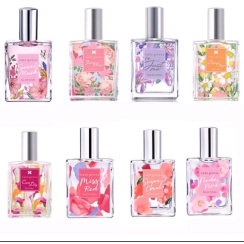 น้ำหอม Cutepress  Shades of Me Eau De Toilette (35ml) (60ml)sugar coral nude pink miss red แถมถุงผ้าทุกกลิ่นจ้า