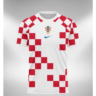 เสื้อกีฬาแขนสั้น ลายทีมชาติฟุตบอลชั้นนํา Croatia 2022 2023 ชุดเหย้า