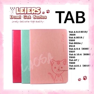 เคสฝาพับDomicat Samsung Tabletเคสฝาพับหนัง รุ่น tad s6lite T615 / Tab A 8.0 T295 / Tab A8.0 2019 p205/Tab S5E T725