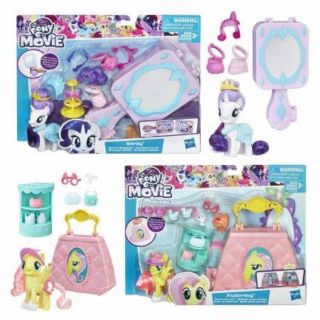 My Little Pony The Movie Rarity Mirror Boutique, Fluttershy Purse Pet Care Store and Carry ม้าโพนี่ พร้อมอุปกรณ์แบบพกพา